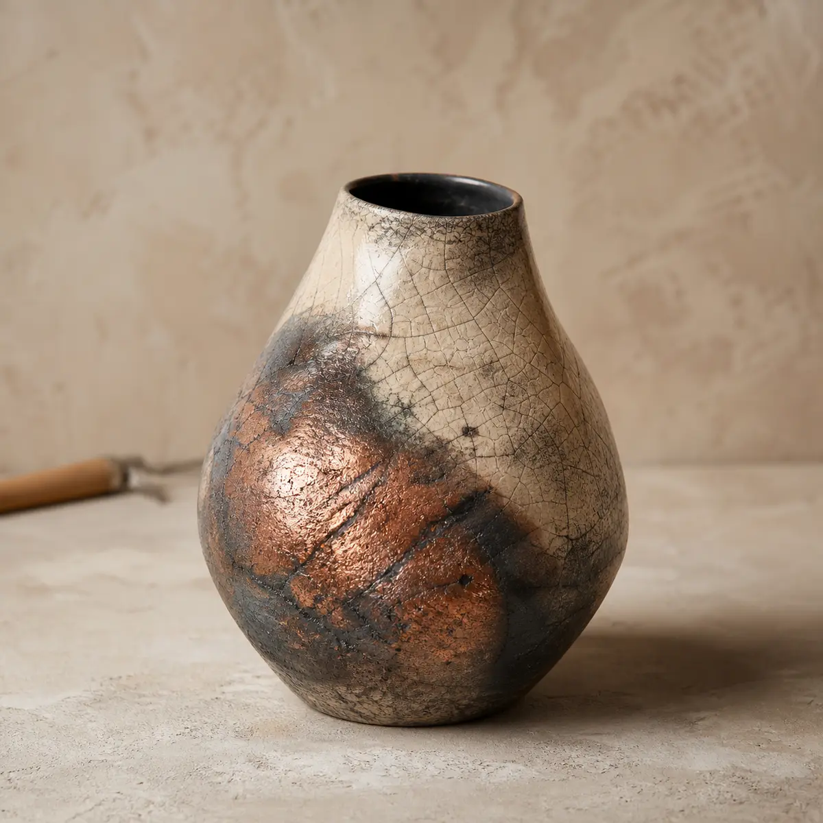 Raku Studio Vase